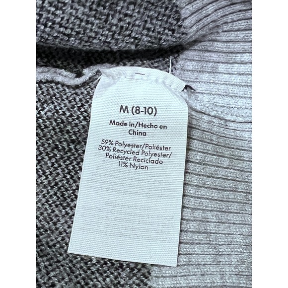 NO BOUNDARIES Cat Print Sweater Gray Cropped 3 Button Cardigan Medium READ - Picture 7 of 8